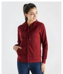 Unisex long sleeve winter rib cuff zipper up hoodies