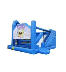 China Spongebob Park Bouncy House With Inflatable Slide For Rentals factory
