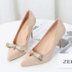 ZM032 929-36 Suede Single Shoes Women 2020 Spring New Women'S Shoes Pointed Toe