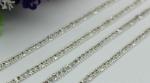 Custom retro style diamond decorative light gold & silver color metal long chain