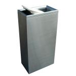 Public 40L Rectangular Stainless Steel Bin For Outdoor Garden Street