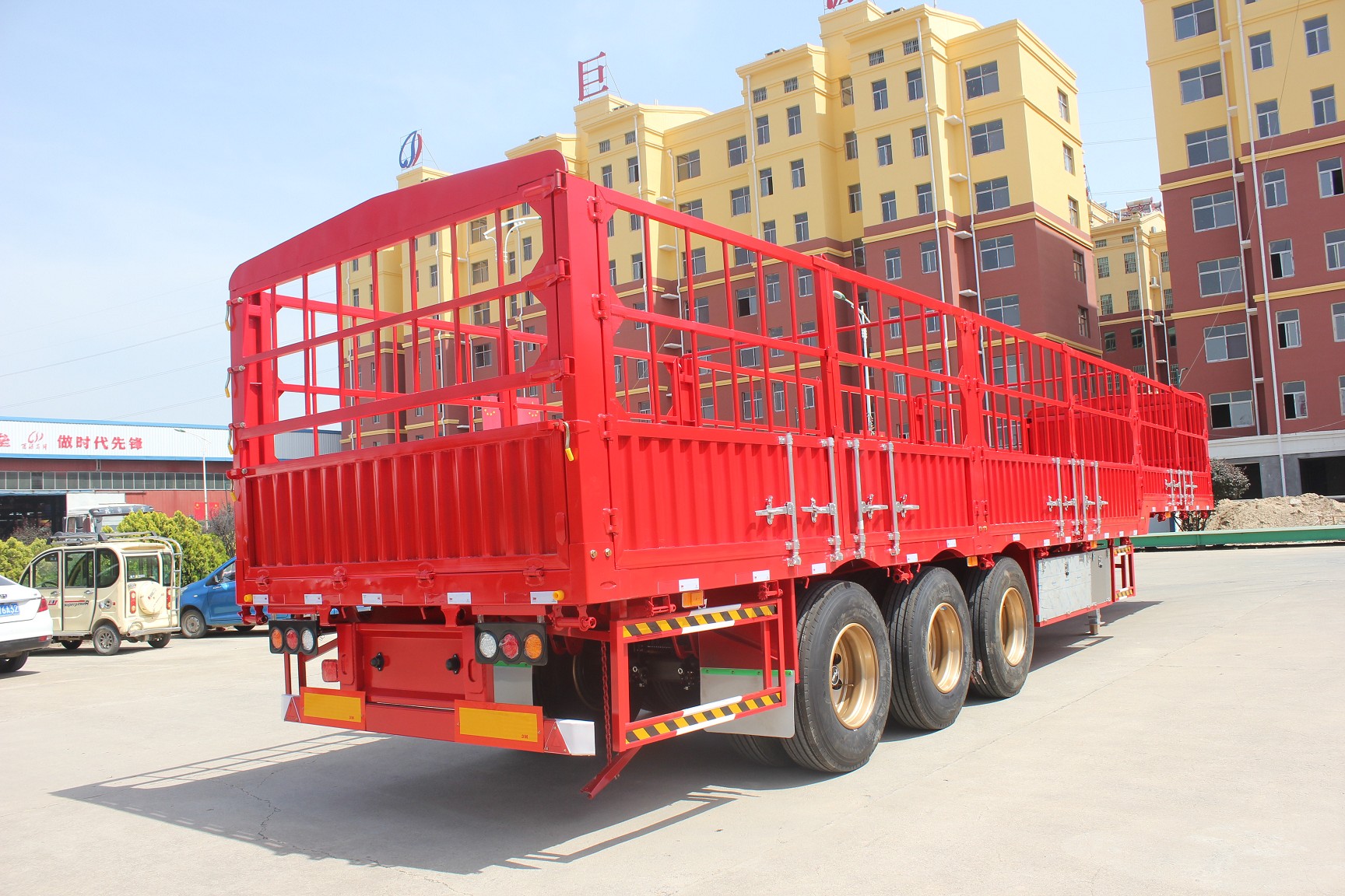 3 Axls 50-80 Tons Fence Cargo Semi Truck Trailers with T700/Q345 Steel Main Beam