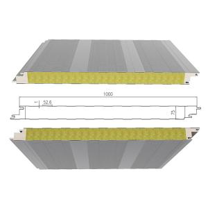 China Customized Length Glasswool Sandwich Panel 75mm Thickness factory