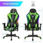 Adjustable Lumbar Support Racing Ergonomic Gaming Chair for Adults ALINUNU RGB