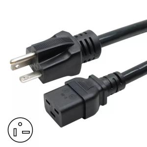 China USA 6-20P 3 Prong Extension Cable , C19 Power Cord For Power Supply factory