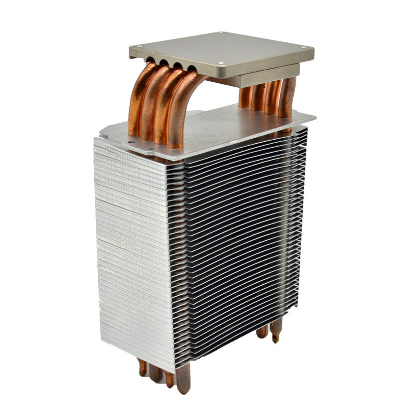China Aluminum Bottom Heatsink With Heatpipe Practical Plating Nickel factory