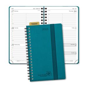 China Monthly Schedule Yearly Agenda Mini Spiral Planner 2023 , Softcover Daily Weekly Planner factory