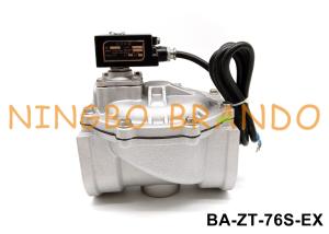 China Explosion Proof 3'' Straight Through Pulse Jet Solenoid Valve 24V 110V 220V factory