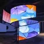 Outdoor 360 Degree Cylinder LED Display Column Curve Screen Advertising