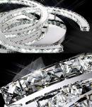 Postmodern Bedroom Led Crystal Wall Lamp 24W Height 28cm