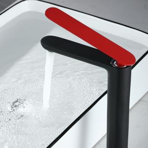 China Brass Vessel Single Hole Single Handle Basin Mixer Tap in Matte Black factory