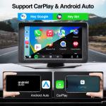 GRANDnavi Universal Android Auto CarPlay 7Inch Built In Screen IPS 2.5D Screen