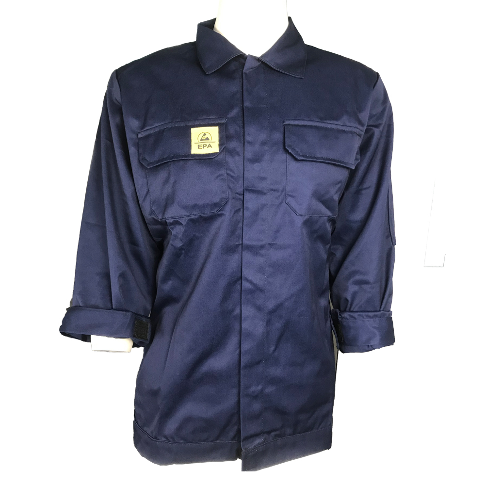 Navy Blue Unisex Supervisor Manger 220g ESD Smock
