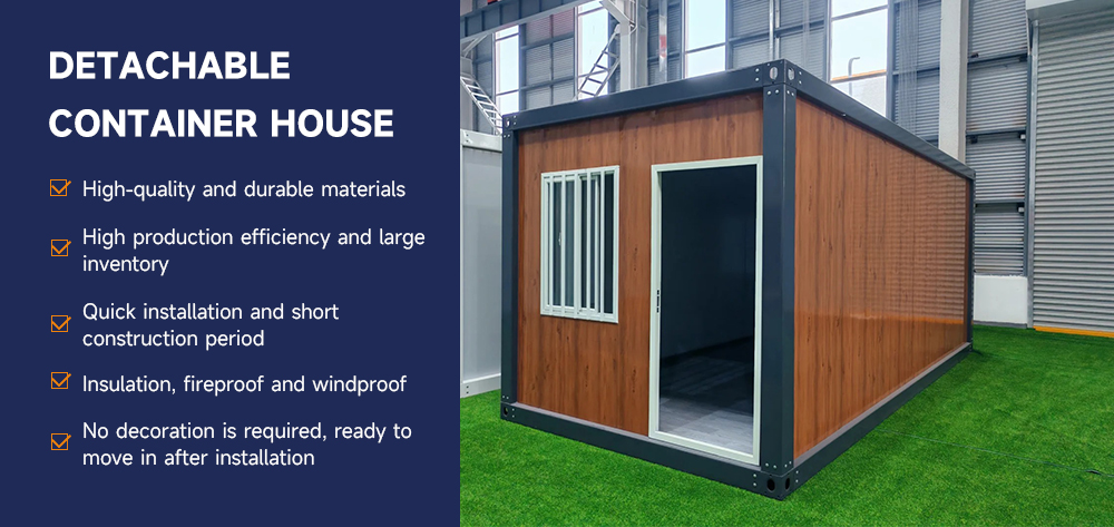 Modern Design Style Rectangle Quick Assemble Detachable Prefabricated Mini House Mobile Home Detachable Container House