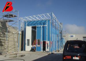 China Truck Bus Outside Diesel Burner Heated Paint Booth With Lift Platform factory