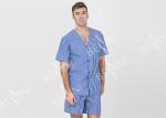 Comfy Mens Shorts Sleepwear V Neck , Anti Shrink Summer Mens T Shirt Pyjamas