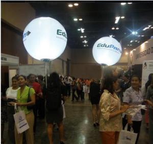 China Carried Inflatable Back Pack Ball With Led Light For Trading Show factory