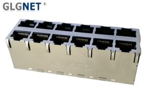 China Magnetic RJ45 Connector 1000 BASE T 2 x 6 Stacked Rj45 Connectors Surge Protection factory