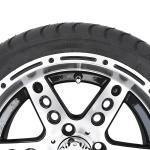 Golf Cart 14'' Machined/Black Aluminum 6 Spokes Rims and 225/30-14 Street Tires