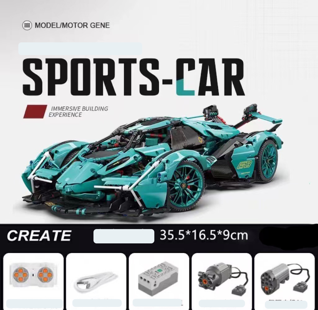 High Difficulty Moc Assembly Building Blocks Car Toys LEGO Concept Sports Car Model