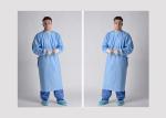 Non Absorbent Disposable Hospital Scrubs Lab Gown With Knitted Cuff