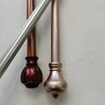 Adjustable 0.3mm 12mm Black Wrought Iron Curtain Pole