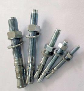 China Silvery Carbon Steel Wedge Anchors Hot Galvanized factory