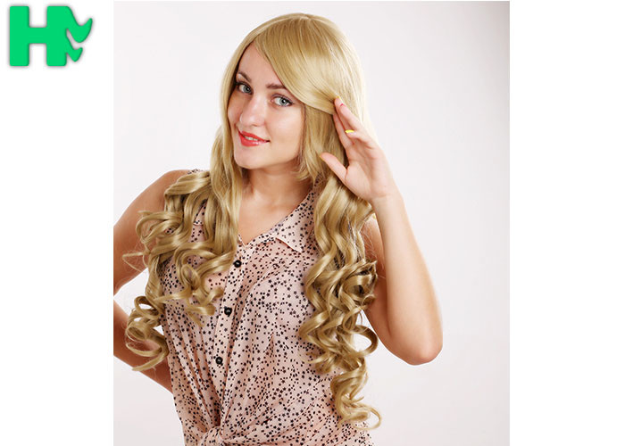 Attractive Design Synthetic Hair Wigs \ Non - Remy Hair Blonde Color