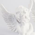 Garden Miniature Gold 2pcs Cherub Resin Statue Sculpture Decorative Baby Angel