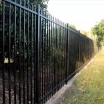 Powder Coated Top Spear Metal Tubular Black Fence Panels For Home Garden