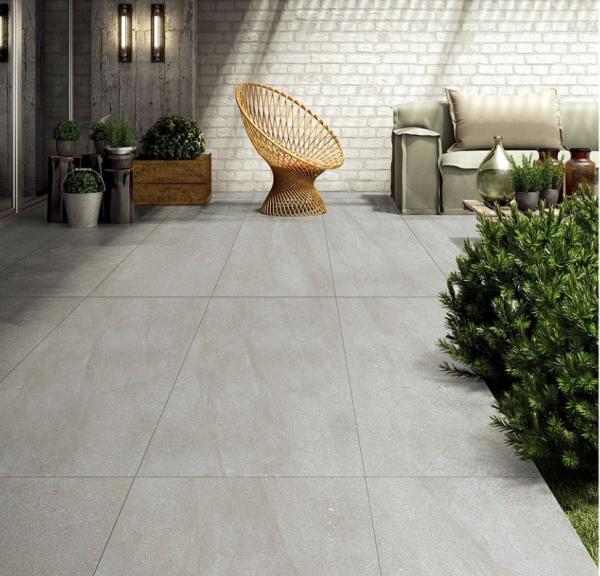 Non Slip Sand Texture Porcelain Floor Tiles in Gray Vitrified Tiles for House