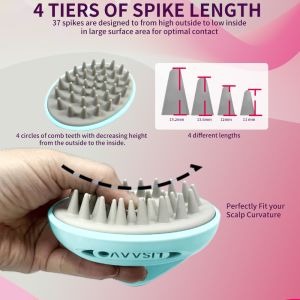 Detachable Scalp Massage Brush Scalp Cleanser Brush With TPR Bristles