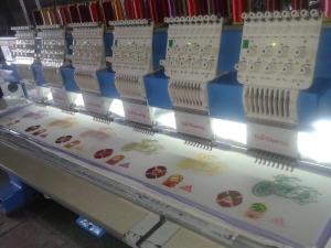 China Tai Sang Embro Vista Model 906( 9 needles 6 heads flat embroidery machine) factory