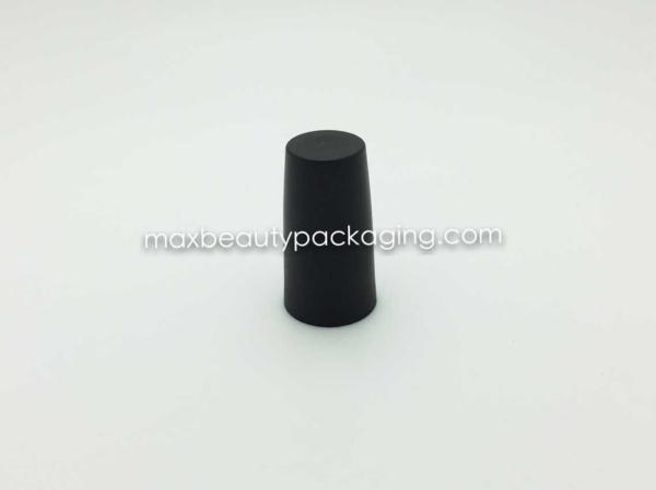 N1074 matte black injection nail polish cap nail polish packaging double cap