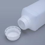 High Durability Square HDPE Bottle With Tamper Proof Caps Chemical Resistant