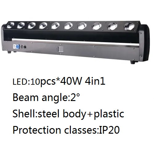 DJ Stage 10 Eyes RGBW 4in1 LED Bar Beam Moving Head 40W Project Installation