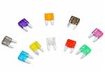 Plug In Zinc Alloy Automotive Fuses Mini Auto Blade Fuse Rated 32VDC 20A Yellow