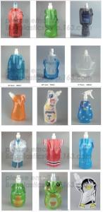 China Stand up foldable water spout pouches /bottle bags,Climbing Plastic Foldable Water Bottle Collapsible Bag For Drinking factory