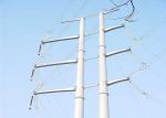CO2 Shielded Arc Welding Metal Power Line Towers , Silver 220 Kv Transmission