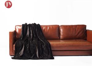 China Oversized Softest Warm Elegant black Cozy Faux Fur Home Throw Blanket 60&quot; x 80&quot; by Soft Luxuries Super Soft Fuzzy Light factory