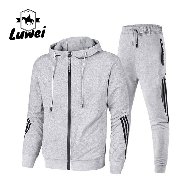Plus Size Men Sportswear Set Autumn Athletic Wear Zipper Tracksuits