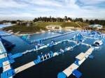 0.9mm PVC Tarpaulin Inflatable Floating Water Park Games For Hotel Pool