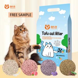 China Lavender Flushable Tofu Cat Litter OEM ODM Clumping Clean Bulk factory