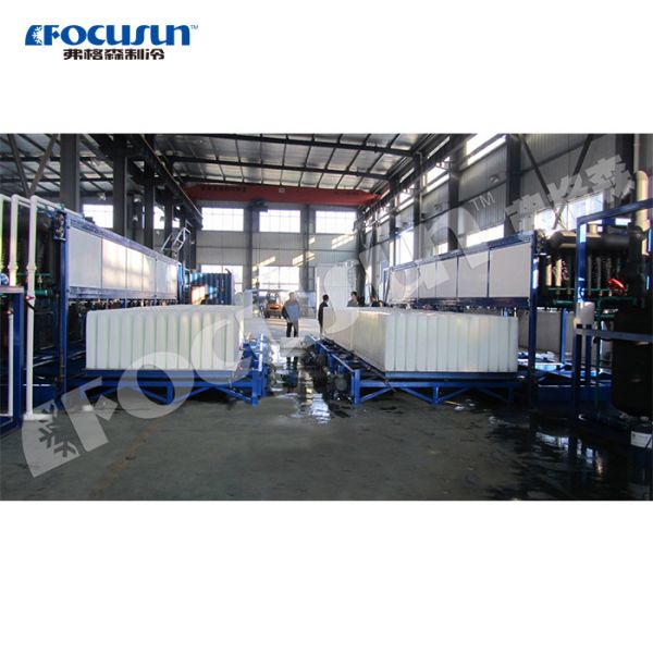 220V-440V Voltage Focusun 25T Direct Refrigeration Block Ice Machine for Easy