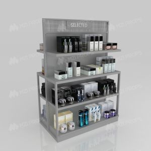 China GDR11-ZD02-A Cosmetics Retail Display with LED Light Strips and T-Pillars and Power Tracks for Retail Stores factory