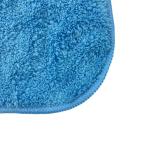 Purl Stitching 80% Polyester Microfiber Cleaning Cloth Blue Coral Fleece 25x30