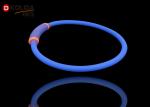 Green / Pink / Blue Safety Night IP65 LED Pet Dog Collar And Necklace Size S M L