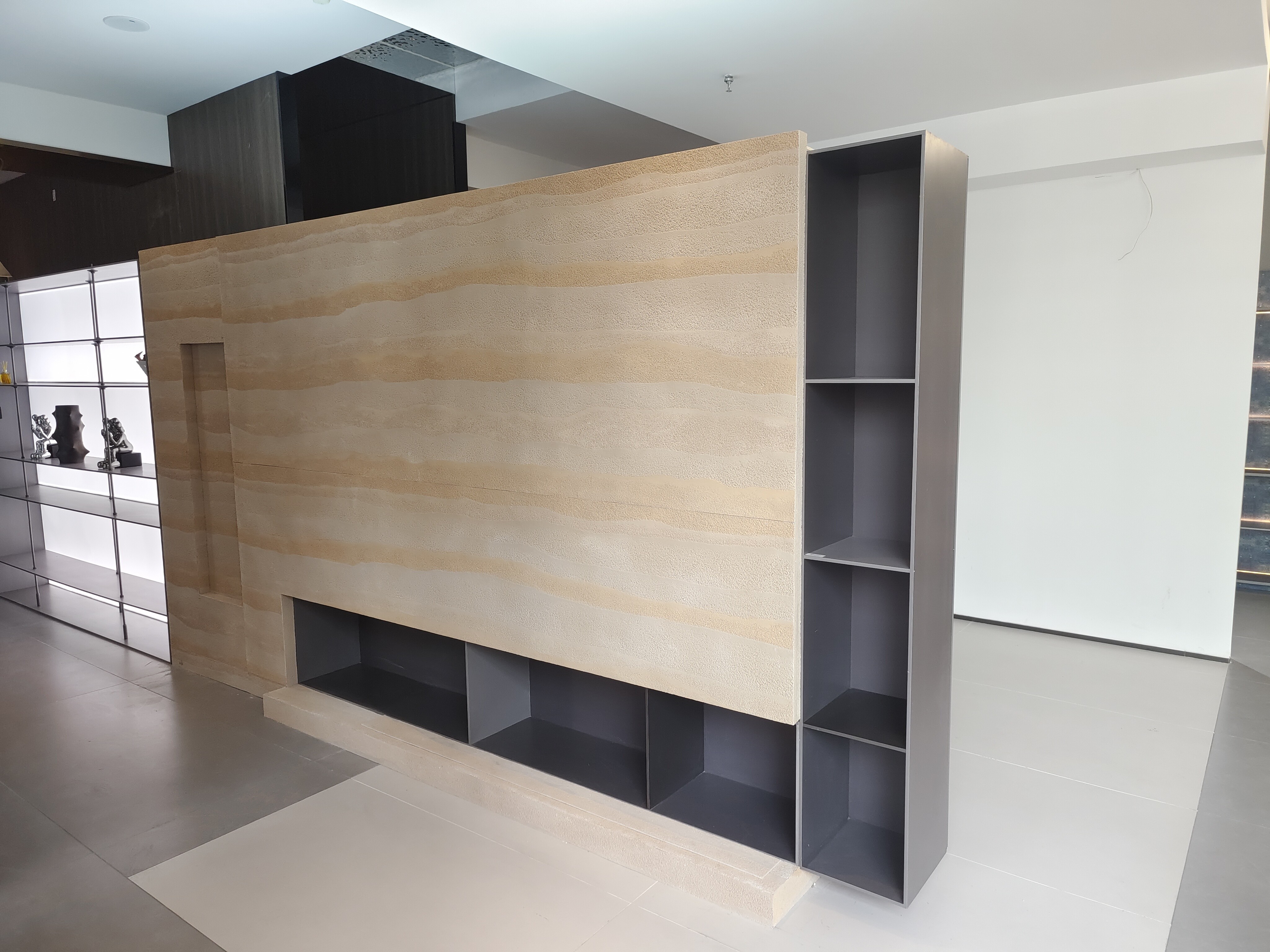 L Shaped Multifunctional Aluminum Display Shelf For TV Storage Cabinet