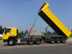 China Heavy-Duty 3/4 Axles 40-80 Tons Hydraulic Tipper Dumper Trailer Rear Dump Semi Trailer factory