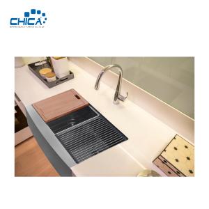China Apron Front stainless steel Double Bowl Kitchen Sinks Handmade House Kitchen Sinks factory